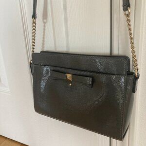 Kate Spade Small Grey Leather Crossbody Purse